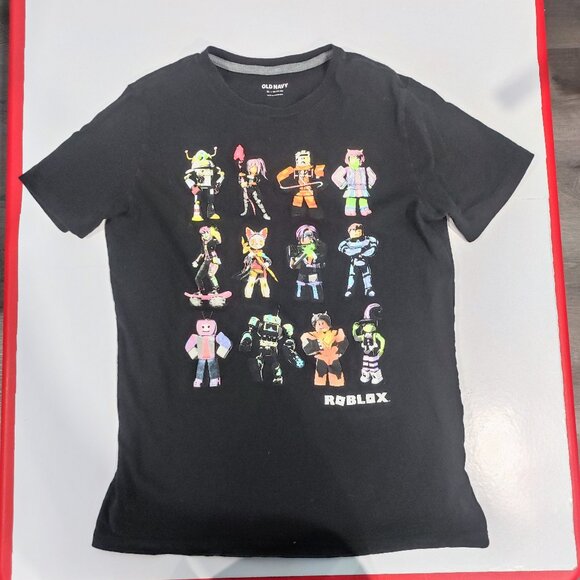 Old Navy Roblox short sleeve T-shirt black boys size XL (14-16) - Picture 1 of 8
